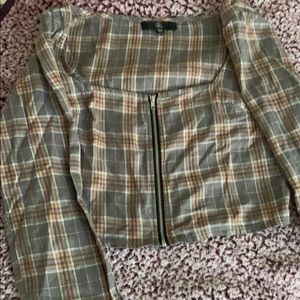 Missguided zipper crop top